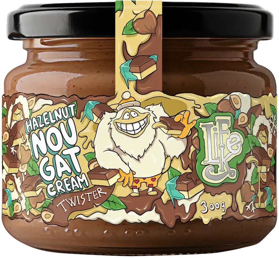 LifeLike Nougat Twister z lískových oříšků 300 g