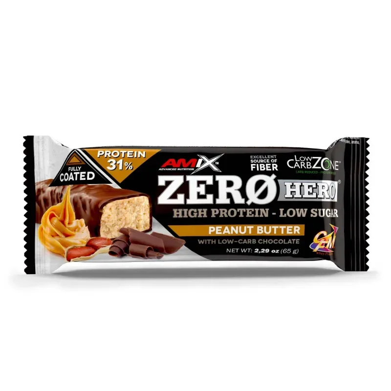 Amix Zero Hero 31% Protein Bar 65 g double chocolate