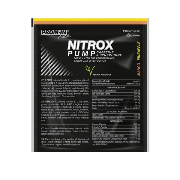 Prom-In Nitrox Pump Caffeine Synephrine 22,5 g mango ananas