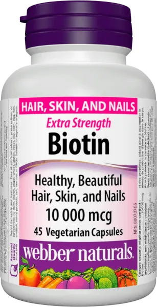 Webber naturals  Biotin 10 000 mcg 45 cps
