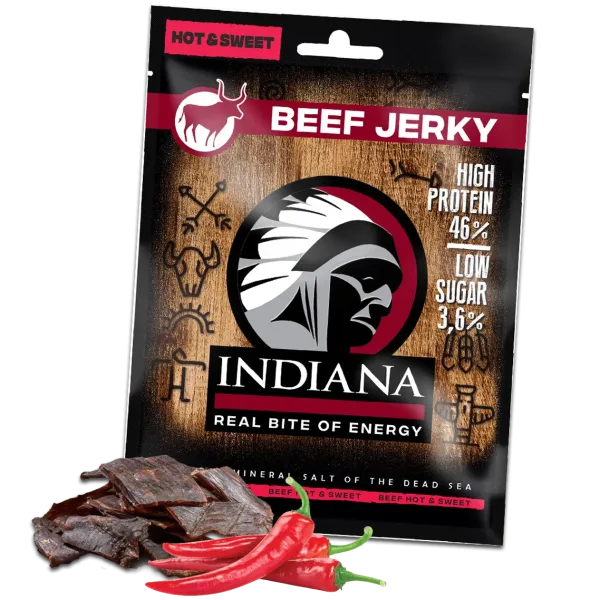 Indiana Jerky Beef 90 g hot and sweet