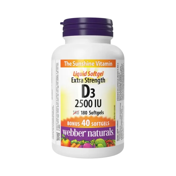 Webber Naturals D3 2500 UI 180 tbl