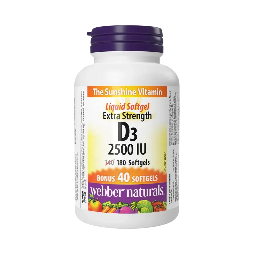 Webber Naturals D3 2500 UI 180 tbl
