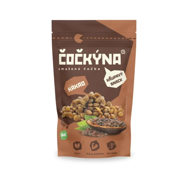 Čočkýna Smažená Čočka Bio 100 g kakao