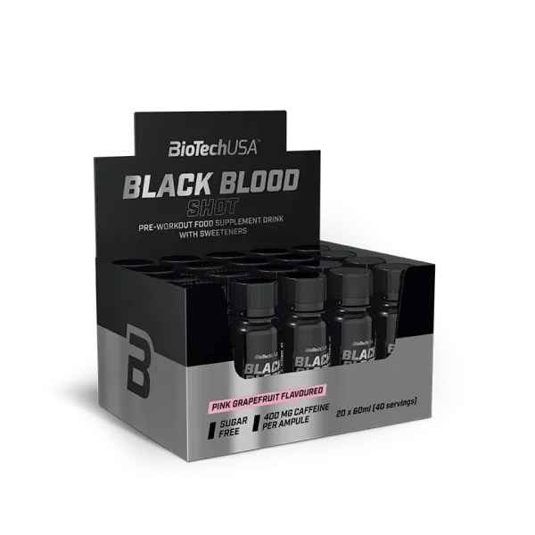 BioTech Black Blood Shot 20 x 60 ml pink grapefruit